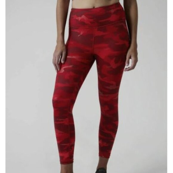 Athleta Elation Train Printed 7/8 Tight Camo Lux Red Womens XS - Picture 2 of 9